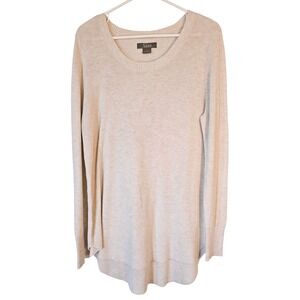 Natural Reflections Womens XL Thermal Knit Long Sleeve Sweater Oatmeal Cozy Soft